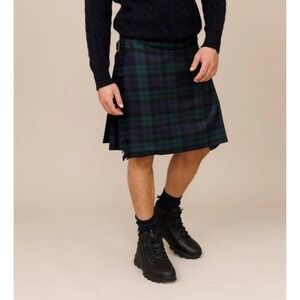 O'Neill of Dublin Black Watch‎ 100% Worsted Wool Men's Kilt Ireland 38
